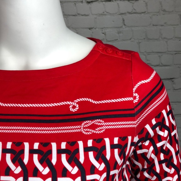 0X 3X Charter Club Red White & Blue Nautical Top - Picture 5 of 5